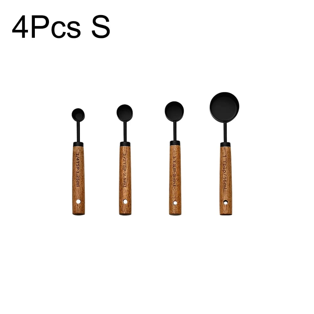 4Pcs Black S
